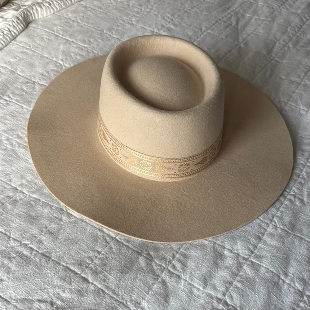 Lack Of Color Tan Wide-Brim Hat